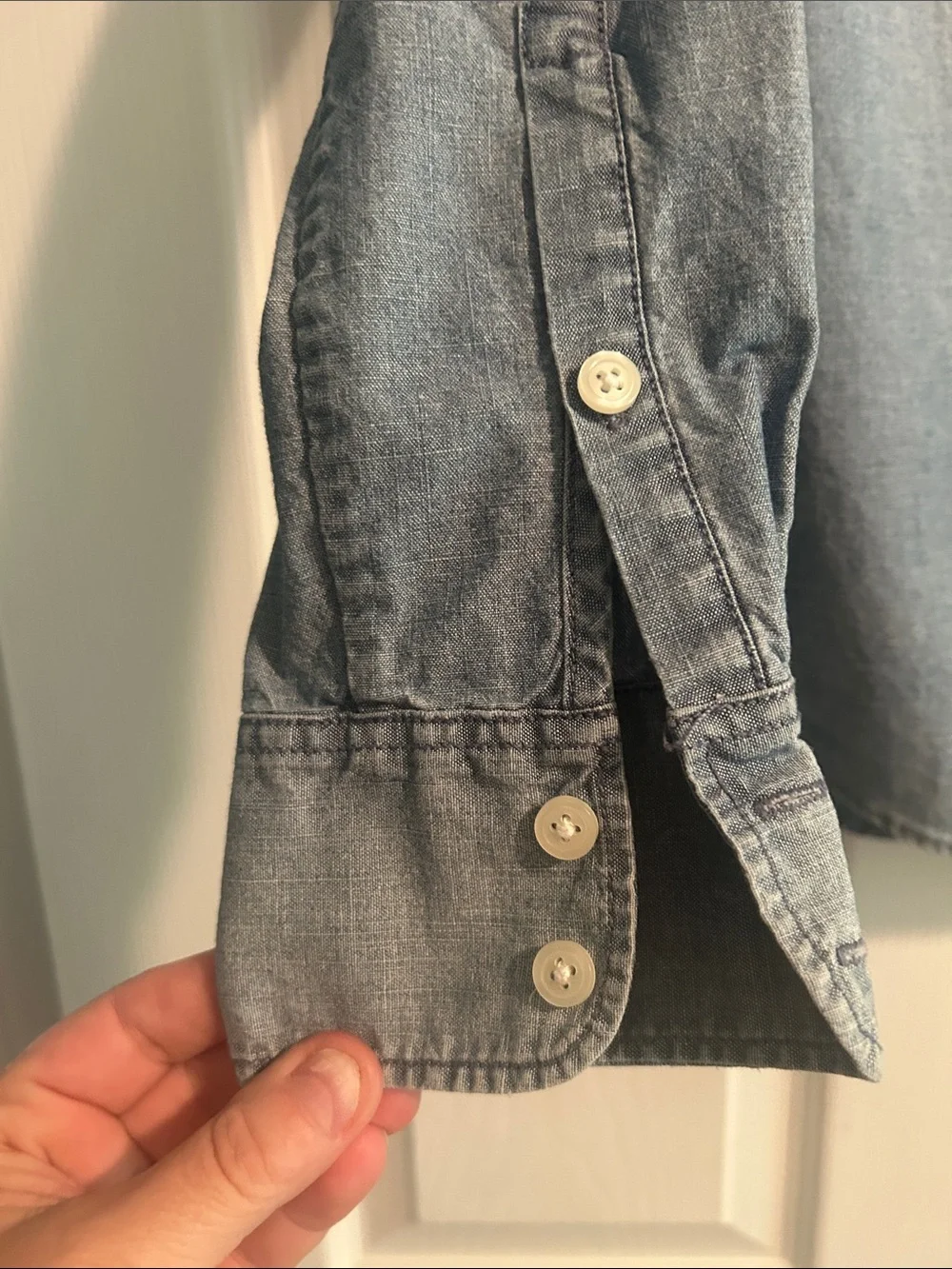 J CREW Blue Denim Button-Down Shirt size XS